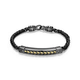 Bracelet chevron Ethos argent 925, or et gunmetal