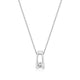 Collier solitaire ELLE en argent 925 au zircon cubique