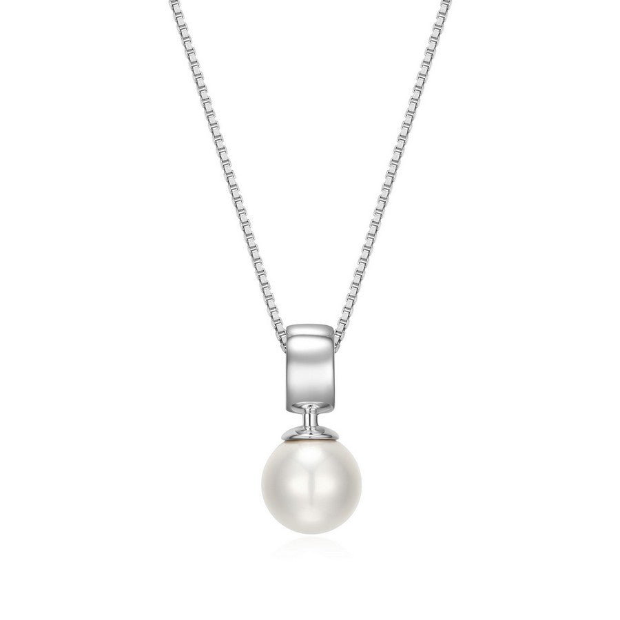 Collier pendentif perle coquille ELLE en argent 925