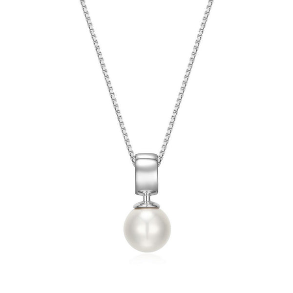 Collier pendentif perle coquille ELLE en argent 925