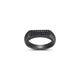 Bague chevalière Ethos en argent 925, saphir noir