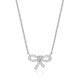 Collier Reign à pendentif nœud en argent 925 et zircons