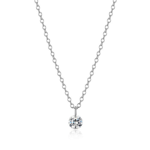Collier à pendentif solitaire Reign en argent 925