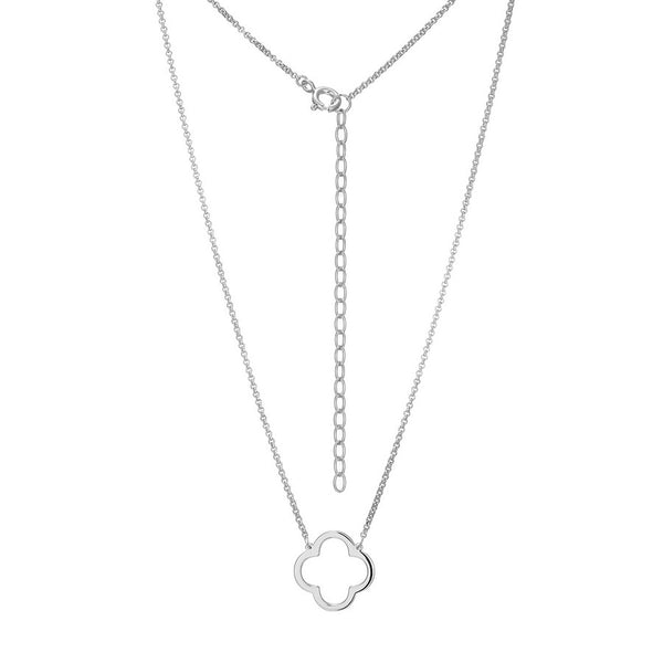 Collier pendentif trèfle Reign en argent 925 poli