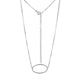 Collier pendentif ovale ouvert Reign en argent 925