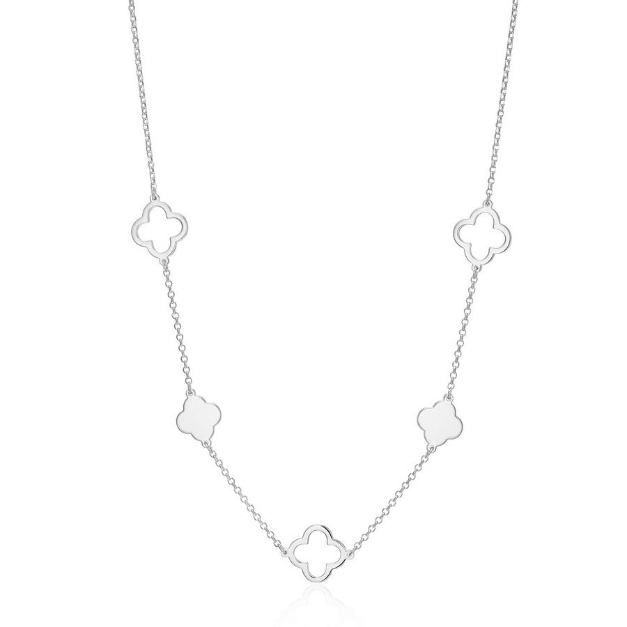 Collier station à motifs trèfle Reign en argent 925