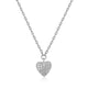 Collier ELLE cœur pavé de zircons en argent 925