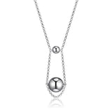 Collier ELLE en argent 925 rhodié à billes polies