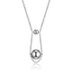 Collier ELLE en argent 925 rhodié à billes polies