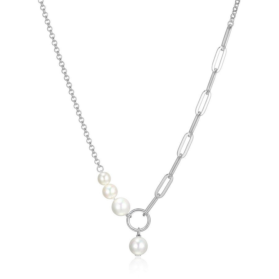 Collier de perles blanches ELLE en argent 925