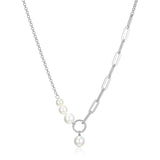 Collier de perles blanches ELLE en argent 925