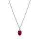 Collier ELLE en argent 925 à pendentif rubis et zircon
