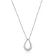 Collier poire pavé ELLE en argent 925 plaqué rhodium