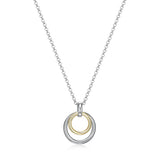 Collier deux tons ELLE en argent 925 plaqué or et rhodium