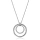 Collier ELLE double cercle en argent 925 et zircon