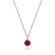 Collier pendentif ELLE en argent 925 et rubis de laboratoire