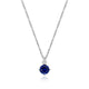 Collier pendentif ELLE en argent 925 et saphir de synthèse