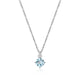 Collier ELLE en argent 925, topaze bleue et diamant de laboratoire