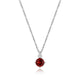 Collier ELLE grenat et diamant de laboratoire en argent 925