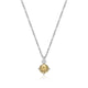 Collier ELLE en argent 925, citrine et diamant de laboratoire