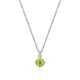 Collier ELLE en argent 925, péridot et diamant de laboratoire