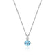 Collier ELLE en argent 925 à topaze bleue et diamant de laboratoire