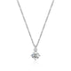 Collier pendentif ELLE en argent 925, moissanite et diamant labo