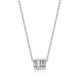 Collier ELLE à pendentif quatre rangées en argent 925 plaqué rhodium