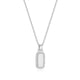 Collier à plaque bordée de zircons ELLE en argent 925