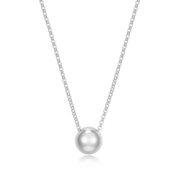 Collier demi-sphère ELLE en argent 925 plaqué rhodium