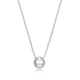 Collier demi-sphère ELLE en argent 925 plaqué rhodium