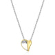 Collier ELLE cœur bicolore en argent 925 plaqué or