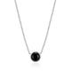 Collier pendentif ELLE en argent 925 agate noire