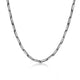 Collier chaîne trombone (paper clip) gunmetal Ethos argent 925