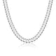 Collier chaîne gourmette plate (flat curb) 24 po Ethos argent 925