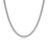 Collier chaîne gourmette (curb) 24 po Ethos en argent 925