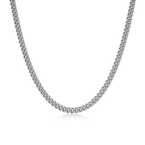 Collier chaîne gourmette (curb) 24 po Ethos en argent 925