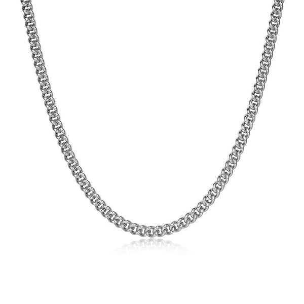 Collier chaîne gourmette (curb) 24 po Ethos en argent 925
