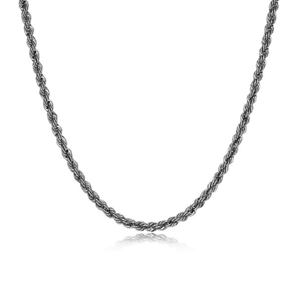 Chaîne corde torsadée (rope) 24 po Ethos argent 925