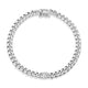 Bracelet gourmette plate Reign en argent 925 et zircon