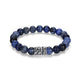Bracelet Ethos billes de sodalite et intaglio, argent 925