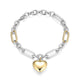 Bracelet à maillons cœur bicolore Reign en argent 925