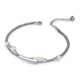 Bracelet ELLE double chaîne en argent 925 rhodié
