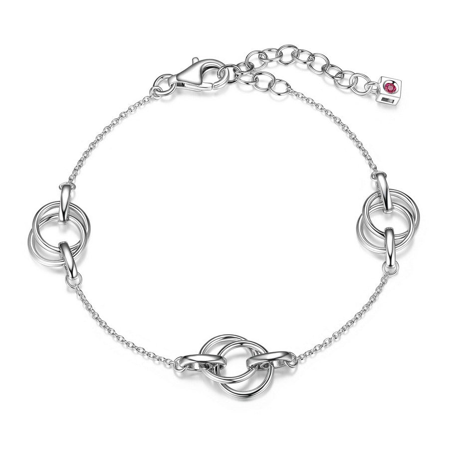 Bracelet ELLE en argent 925 aux anneaux doubles