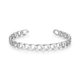 Bracelet jonc ELLE en argent 925 aux maillons polis