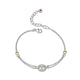 Bracelet grain de café ELLE en argent 925 deux tons