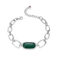 Bracelet à maillons ELLE en argent 925 et malachite verte