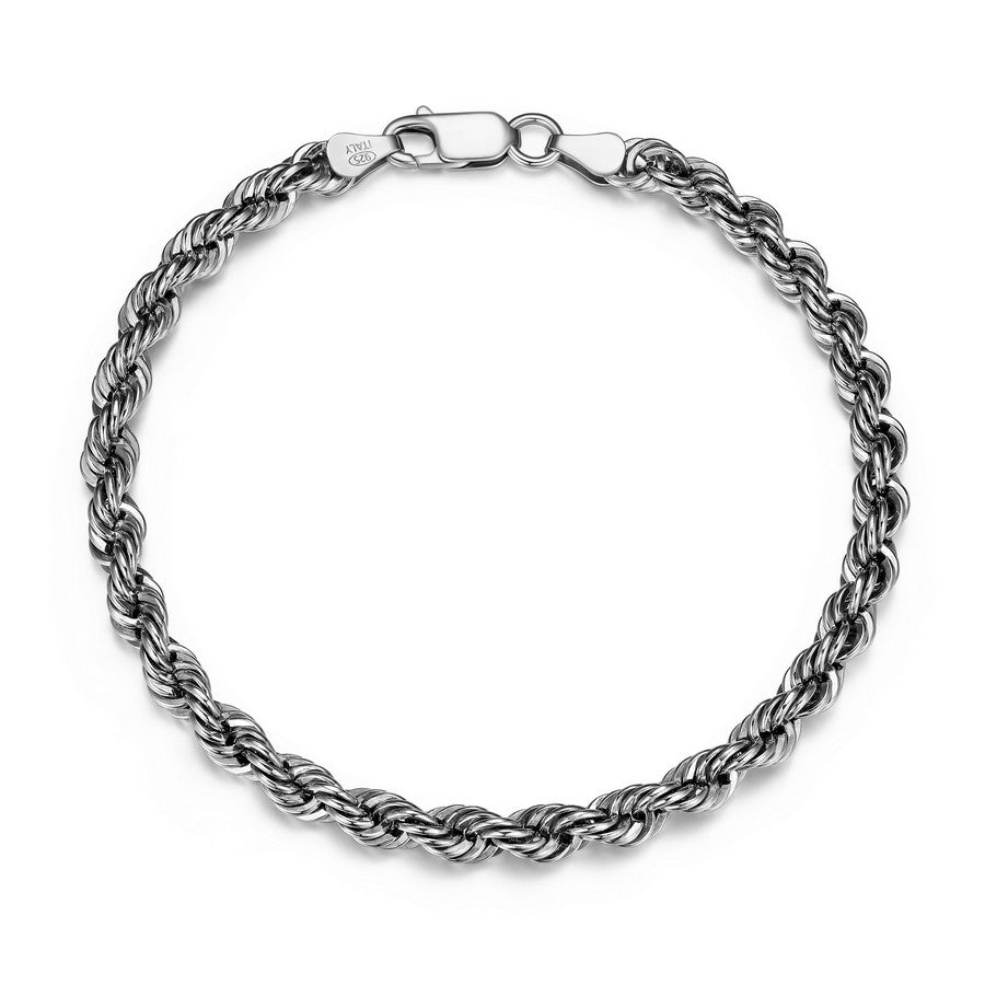 Bracelet maille corde torsadée (rope) Ethos argent 925
