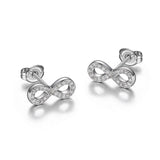 Clous d’oreilles infini Reign en argent 925 et zircon