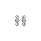 Boucles d’oreilles clous Reign en argent 925 opale et zircon